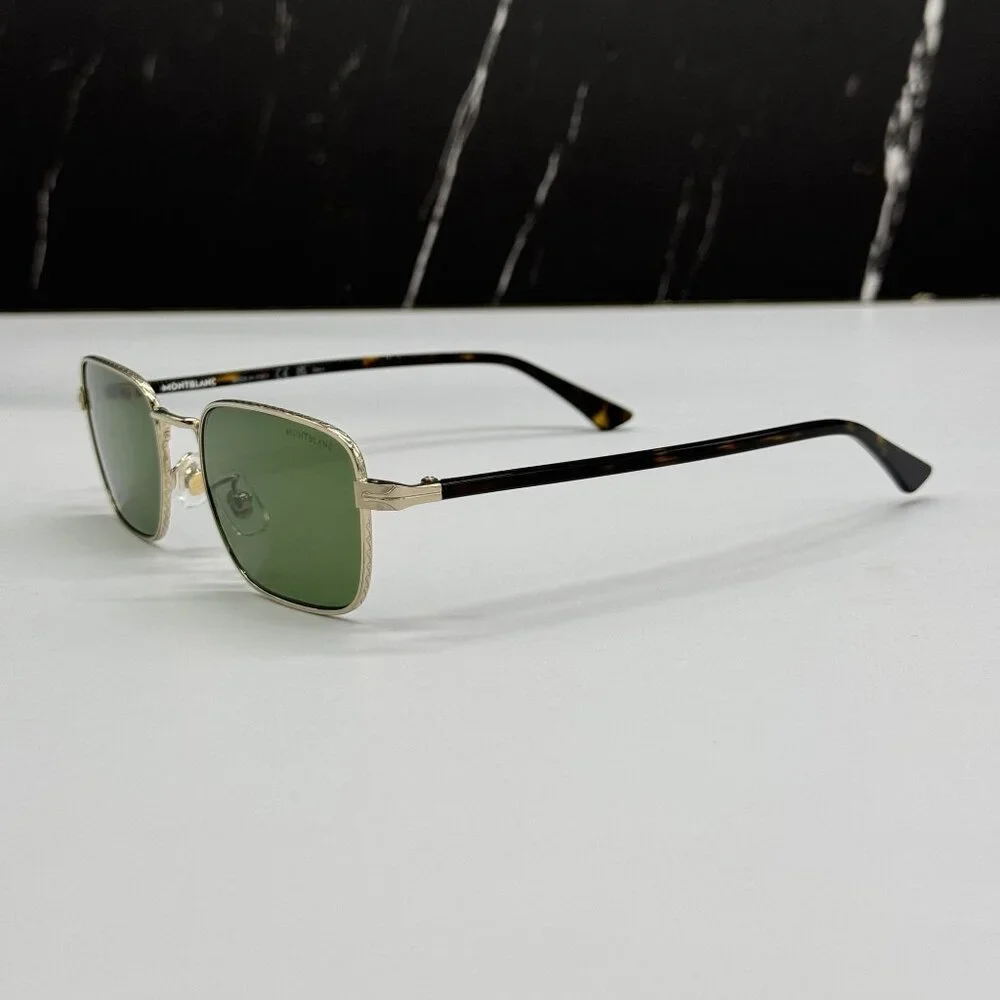 NEW MONTBLANC SUNGLASSES MEN BLACK GREEN EYEWEAR MONTBLANC MB0339S 002